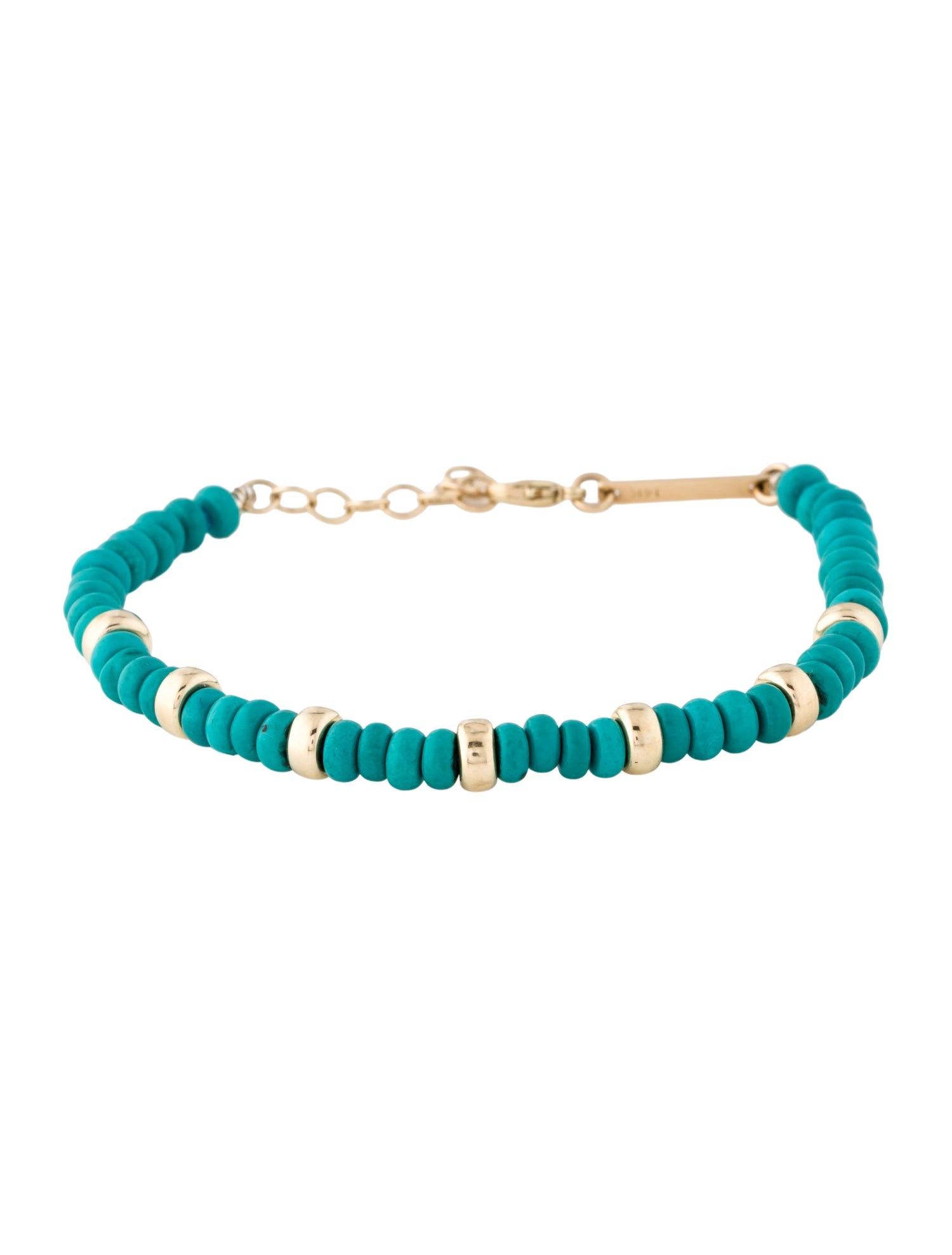 Zoë Chicco 14K Turquoise Composite Rondelle Bead Bracelet
