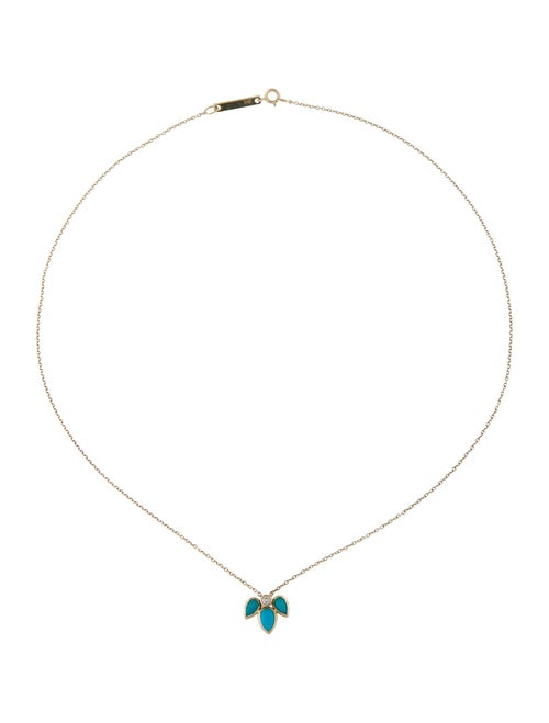 Zoë Chicco 14K Turquoise & Diamond Pendant Necklace