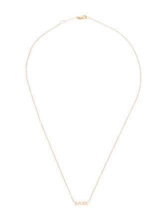 Zoë Chicco 14K Itty Bitty 'Babe" Typographical Pendant Necklace