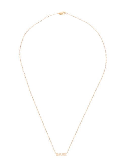 Zoë Chicco 14K Itty Bitty 'Babe" Typographical Pendant Necklace