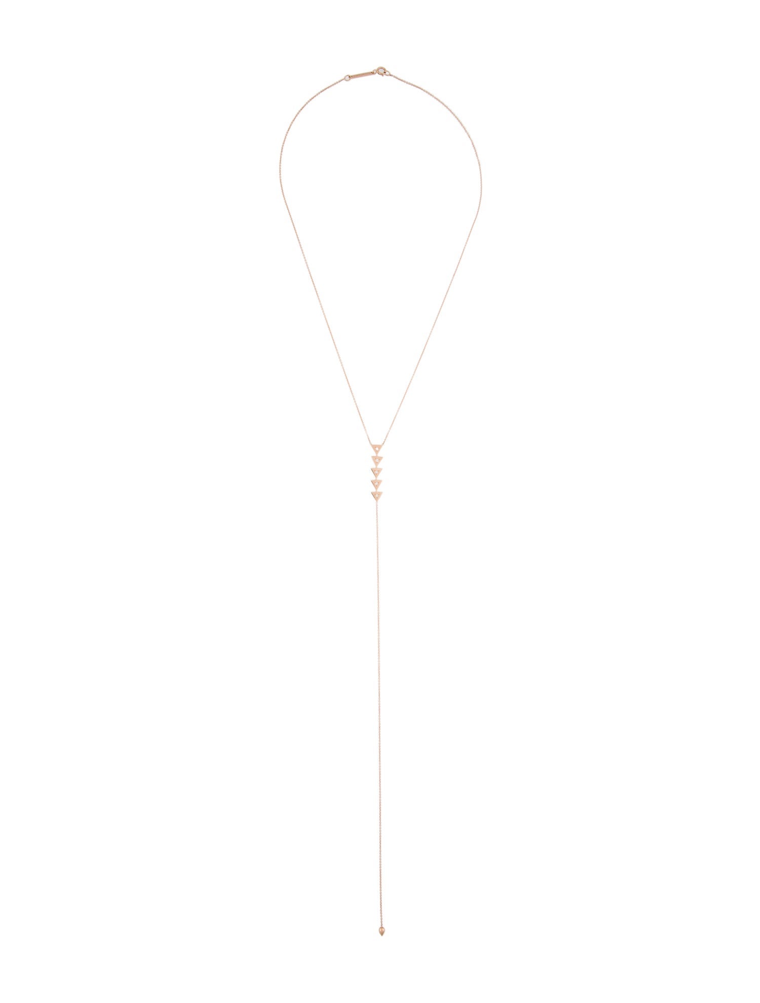 Zoë Chicco 14K Diamond Triangle Lavalier Necklace