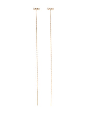 Zoë Chicco 14K Diamond Bar Threader Earrings