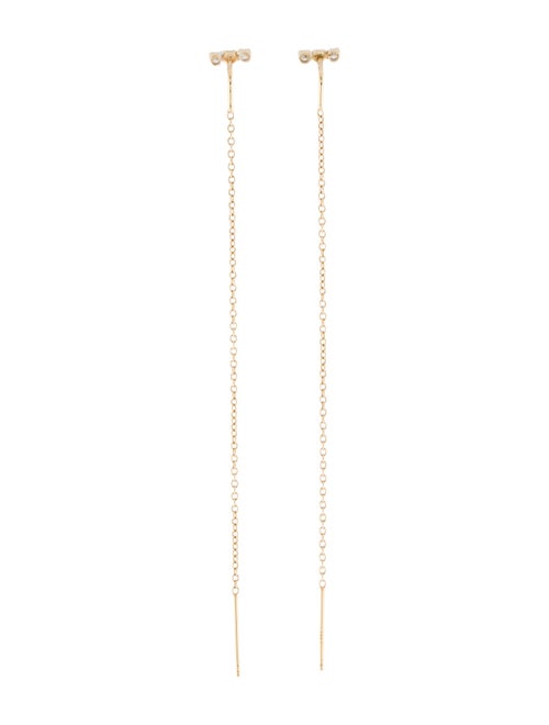 Zoë Chicco 14K Diamond Bar Threader Earrings