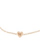 Zoë Chicco 14K Tiny Heart Initial " W " Bracelet
