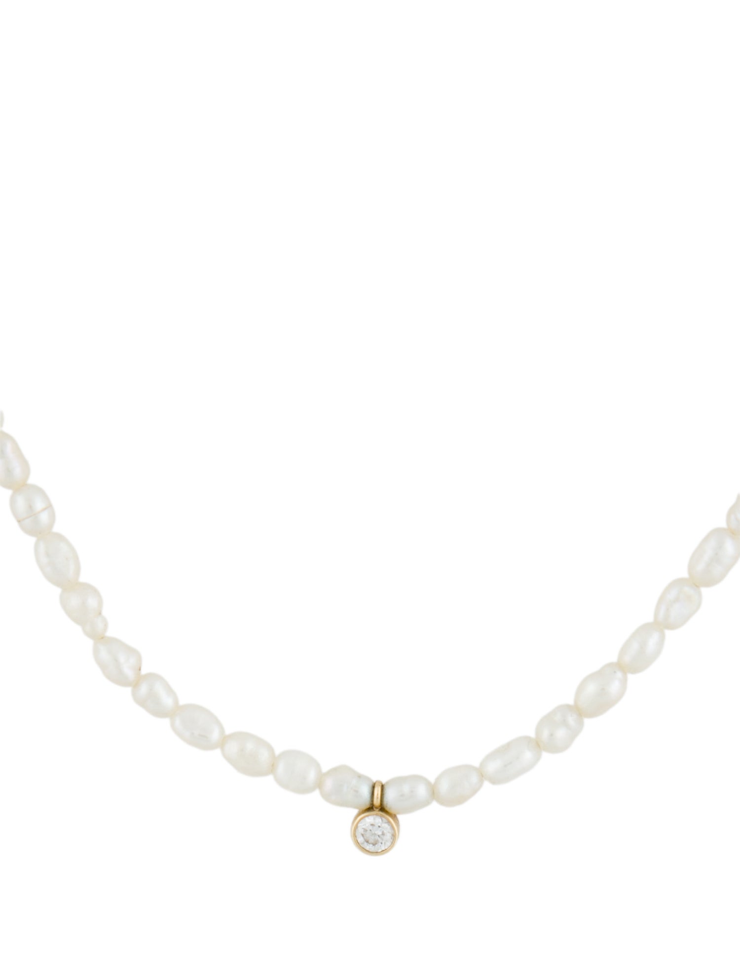 Zoë Chicco 14k Pearl & Diamond Pendant Necklace