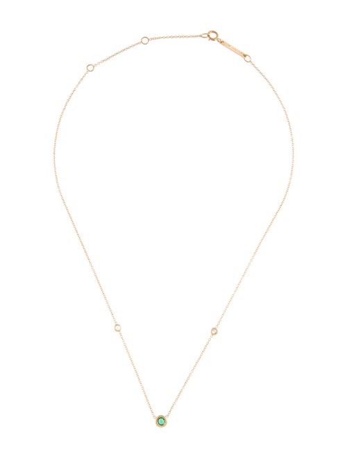 Zoë Chicco 14K Emerald & Diamond Station Necklace