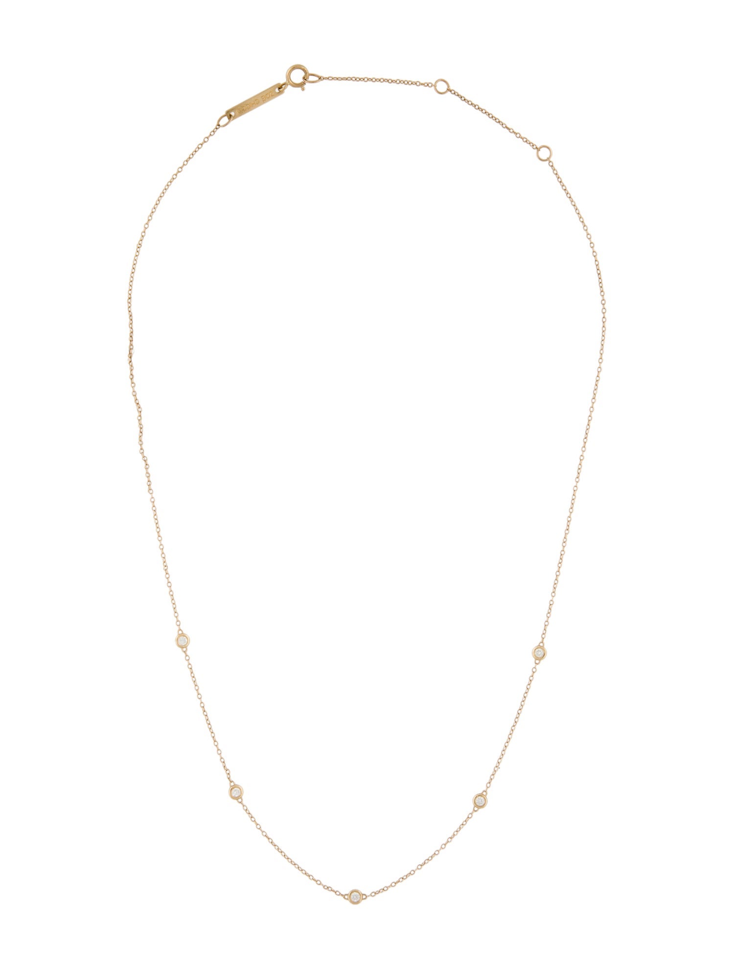 Zoë Chicco 14k Floating Diamond Station Necklace