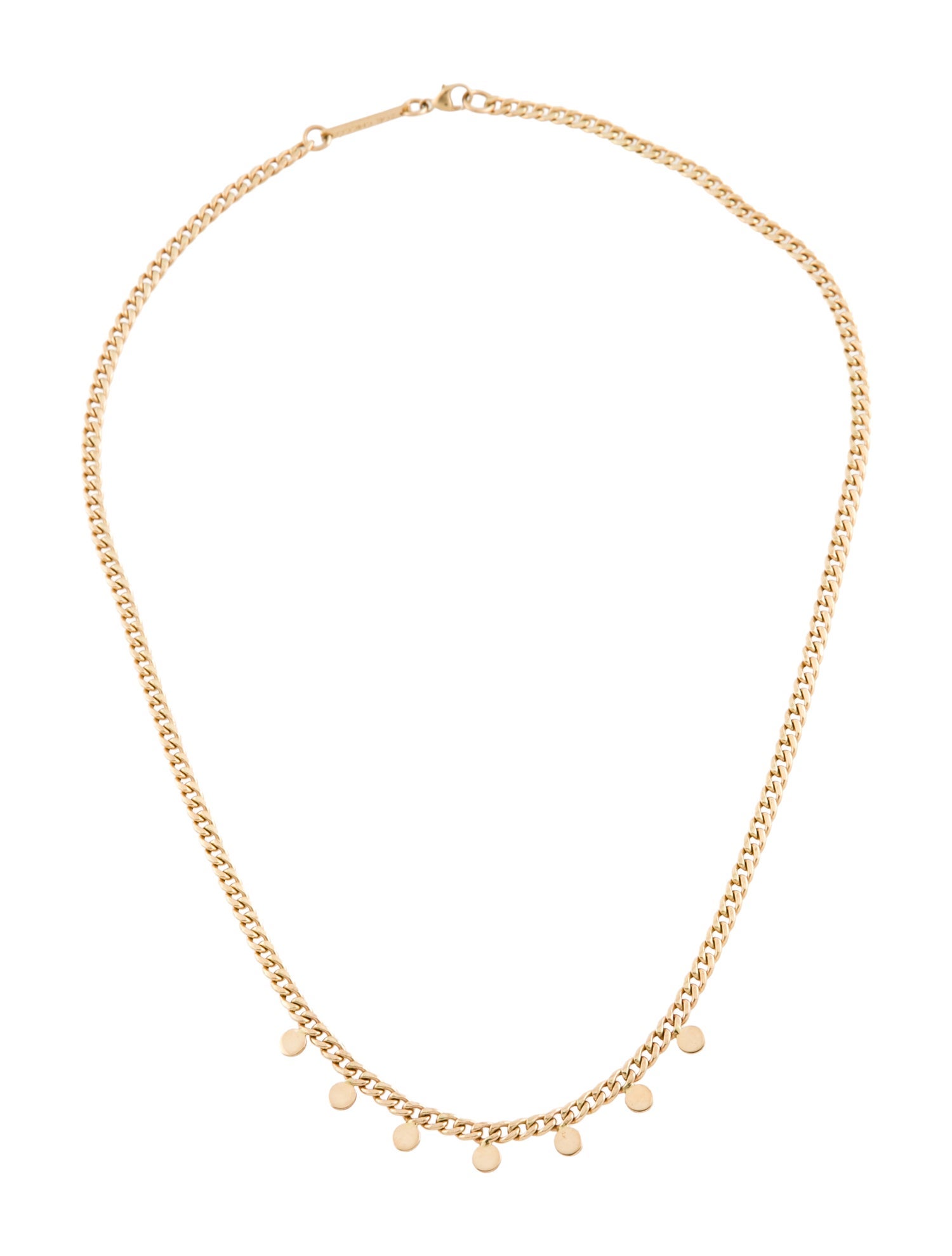Zoë Chicco 14K 7 Itty Bitty Discs Curb Chain