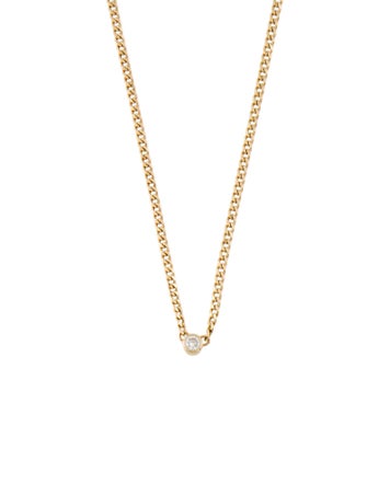 Zoë Chicco 14K Diamond Curb Chain Necklace
