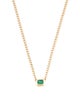 Zoë Chicco 14K Emerald Bezel XS Curb Chain Necklace
