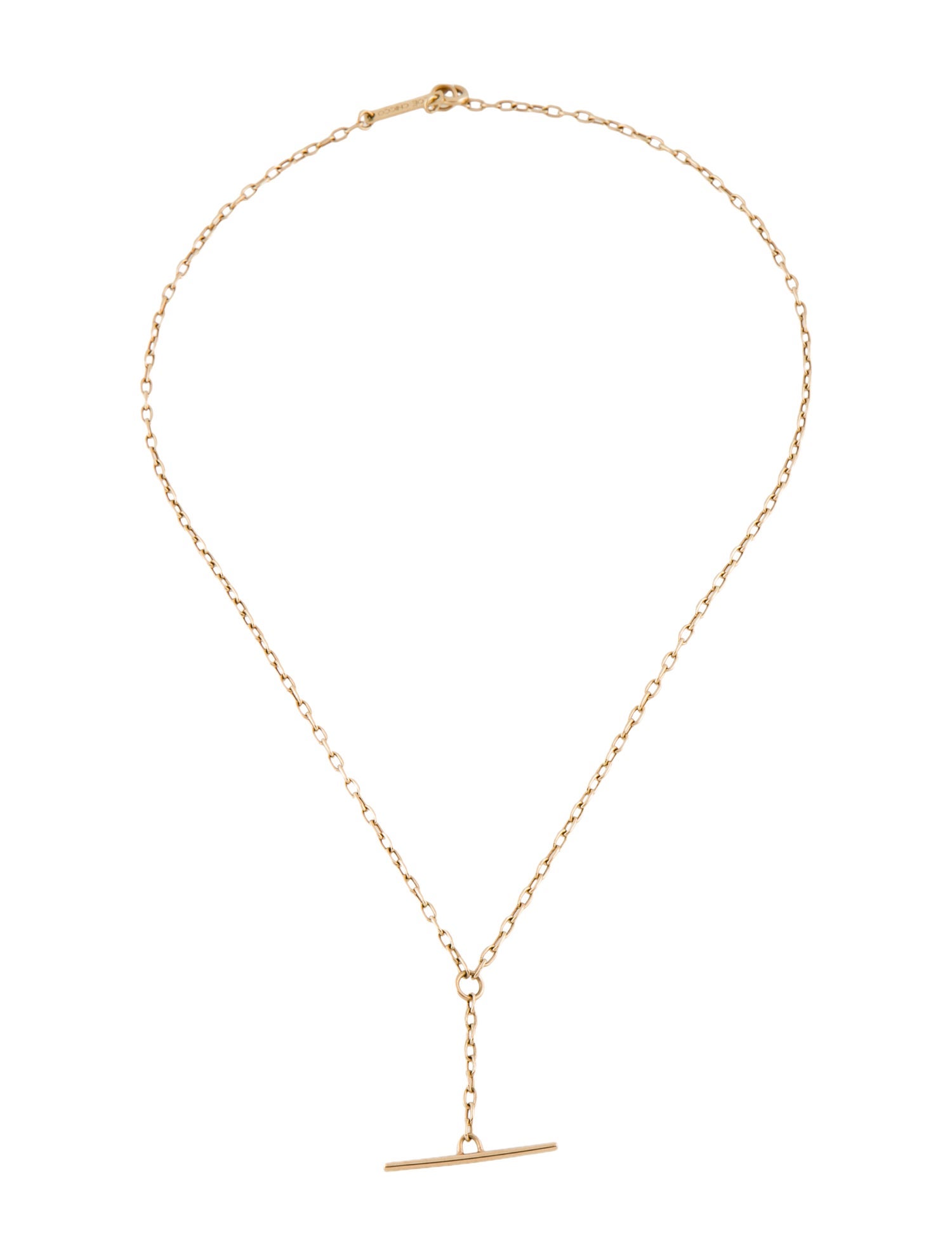 Zoë Chicco 14K Faux Toggle Lariat Necklace