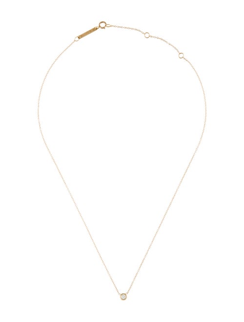 Zoë Chicco 14K Diamond Floating Solitaire Pendant Necklace
