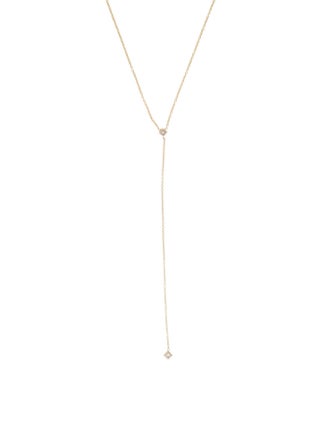 Zoë Chicco 14K Diamond Bezel Lavalier Necklace