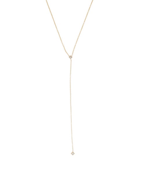 Zoë Chicco 14K Diamond Bezel Lavalier Necklace