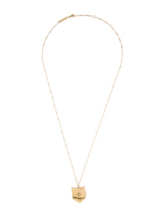 Zoë Chicco 14K Diamond Star & Shield Locket Pendant Necklace