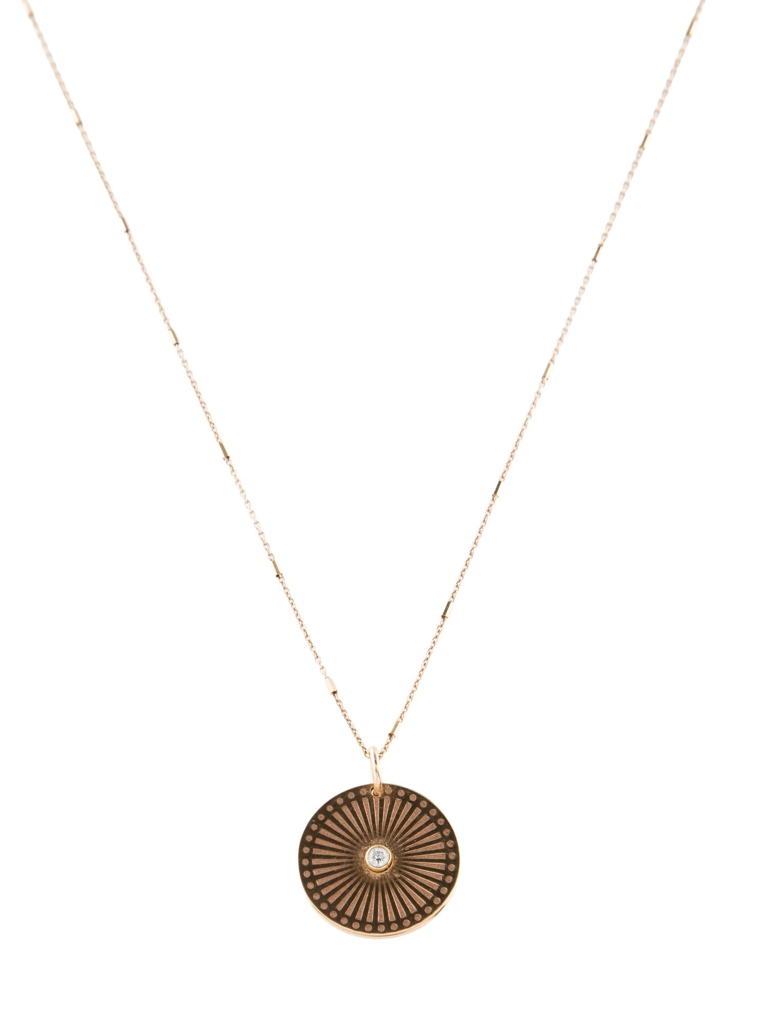 Zoë Chicco 14K Diamond Sunbeam Medallion Pendant Necklace