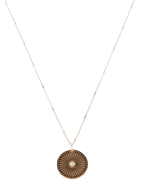 Zoë Chicco 14K Diamond Sunbeam Medallion Pendant Necklace