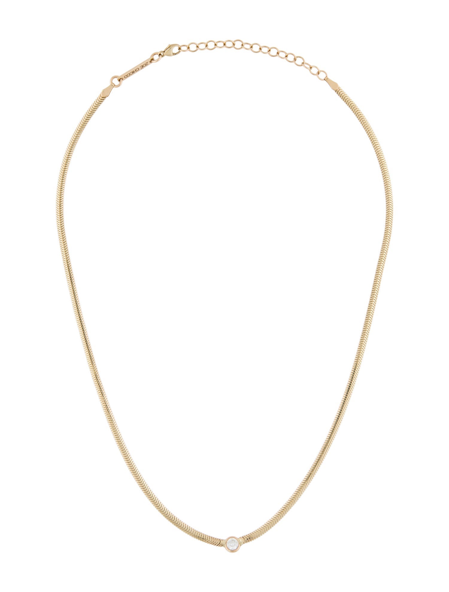 Zoë Chicco 14K Diamond Snake Chain Necklace