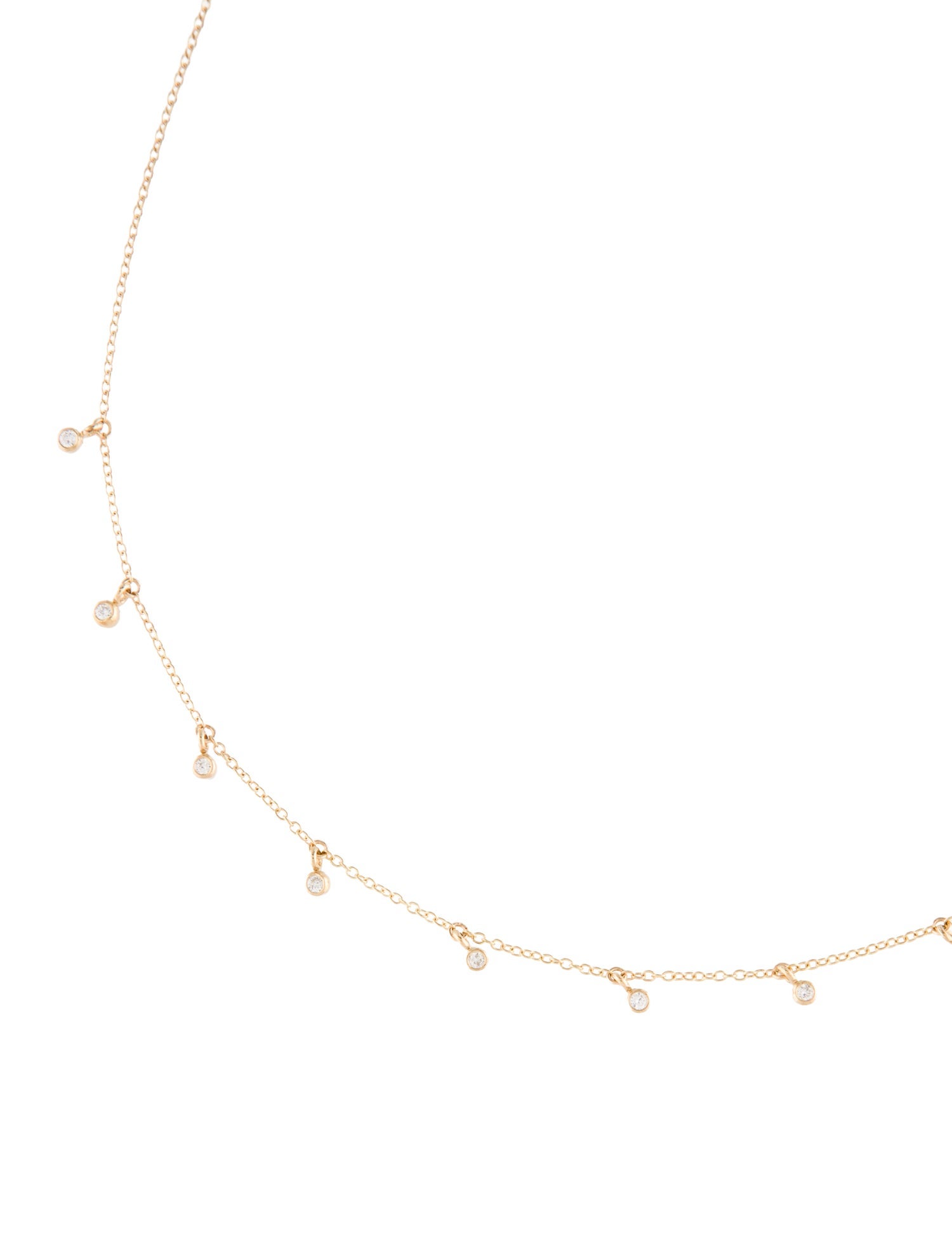 Zoë Chicco 14K Diamond Tiny Dangling Choker Necklace