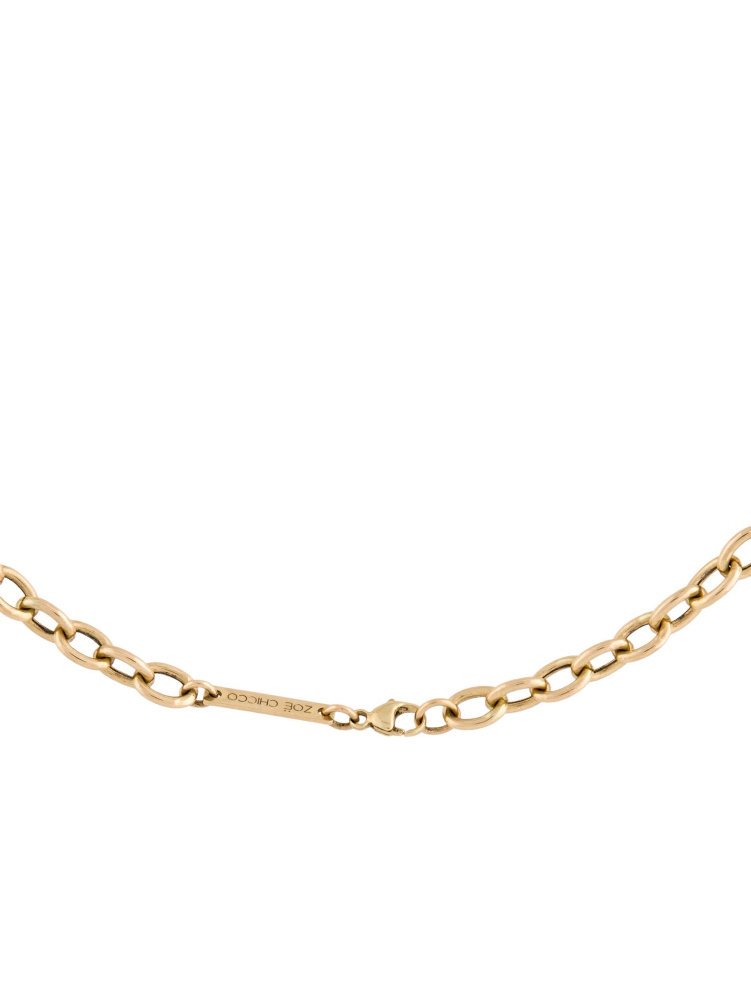 Zoë Chicco 14K Medium Square Oval Link Chain Necklace