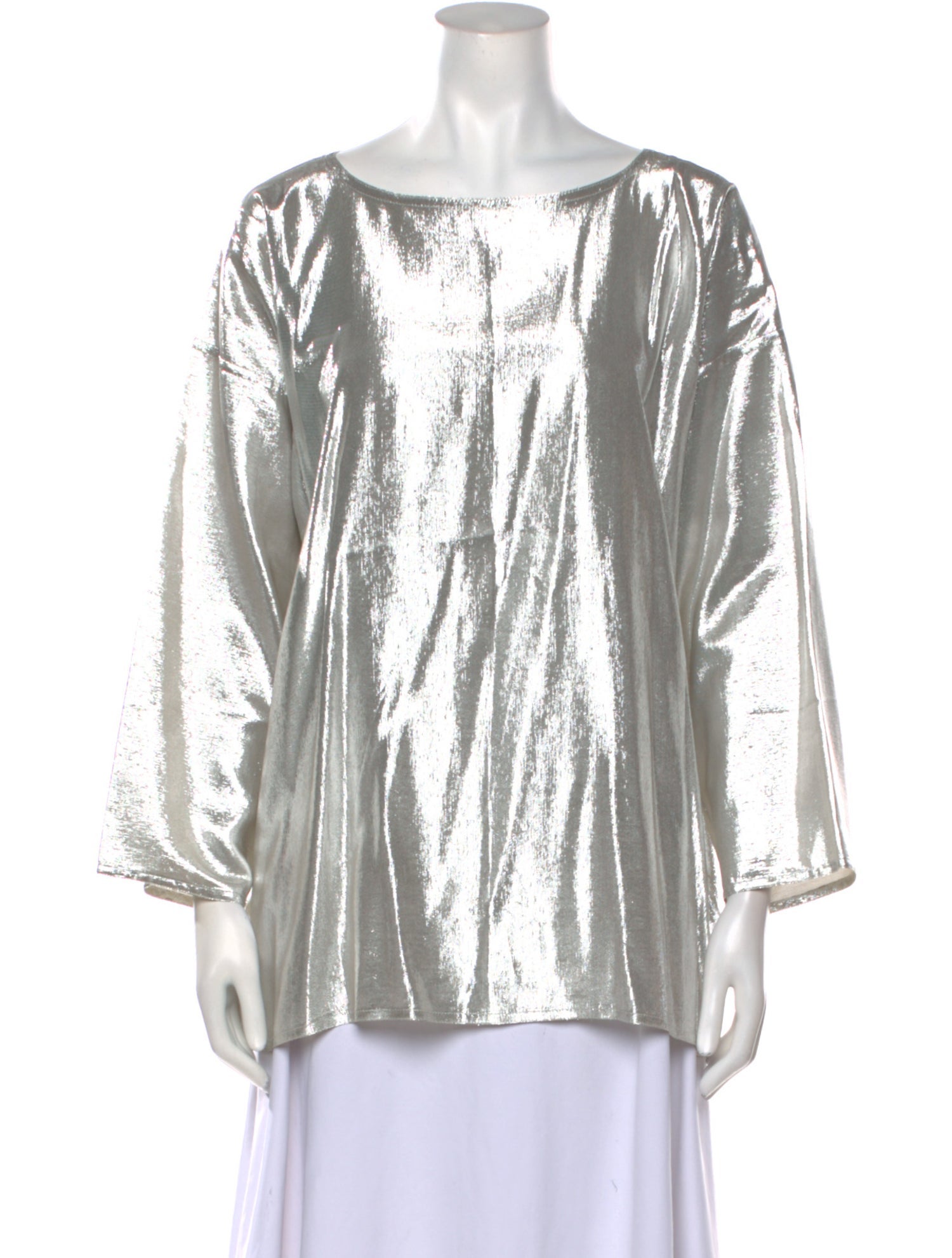 Zoran Silk Bateau Neckline Blouse