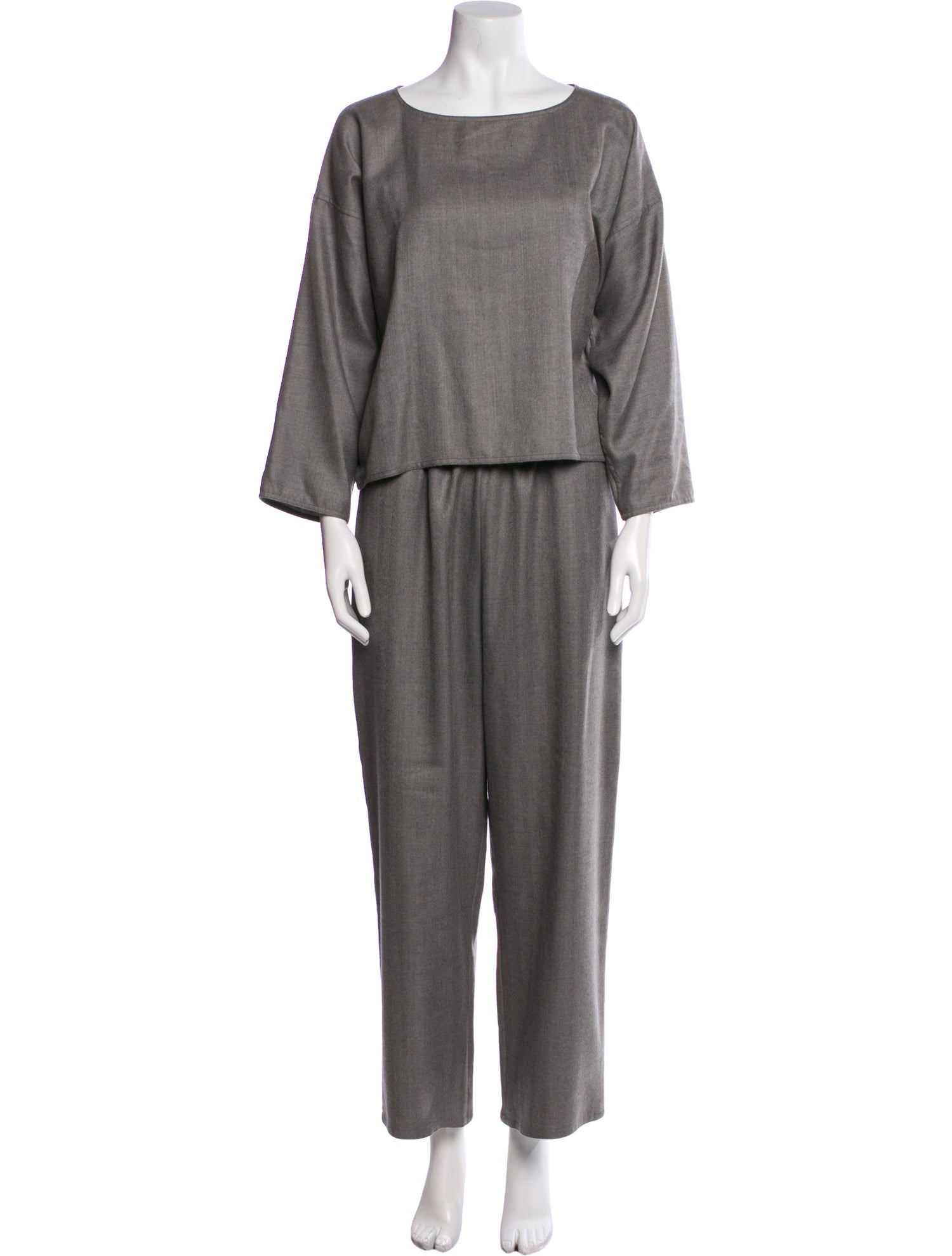 Zoran Cashmere Ruffle Embellishment Pant Set