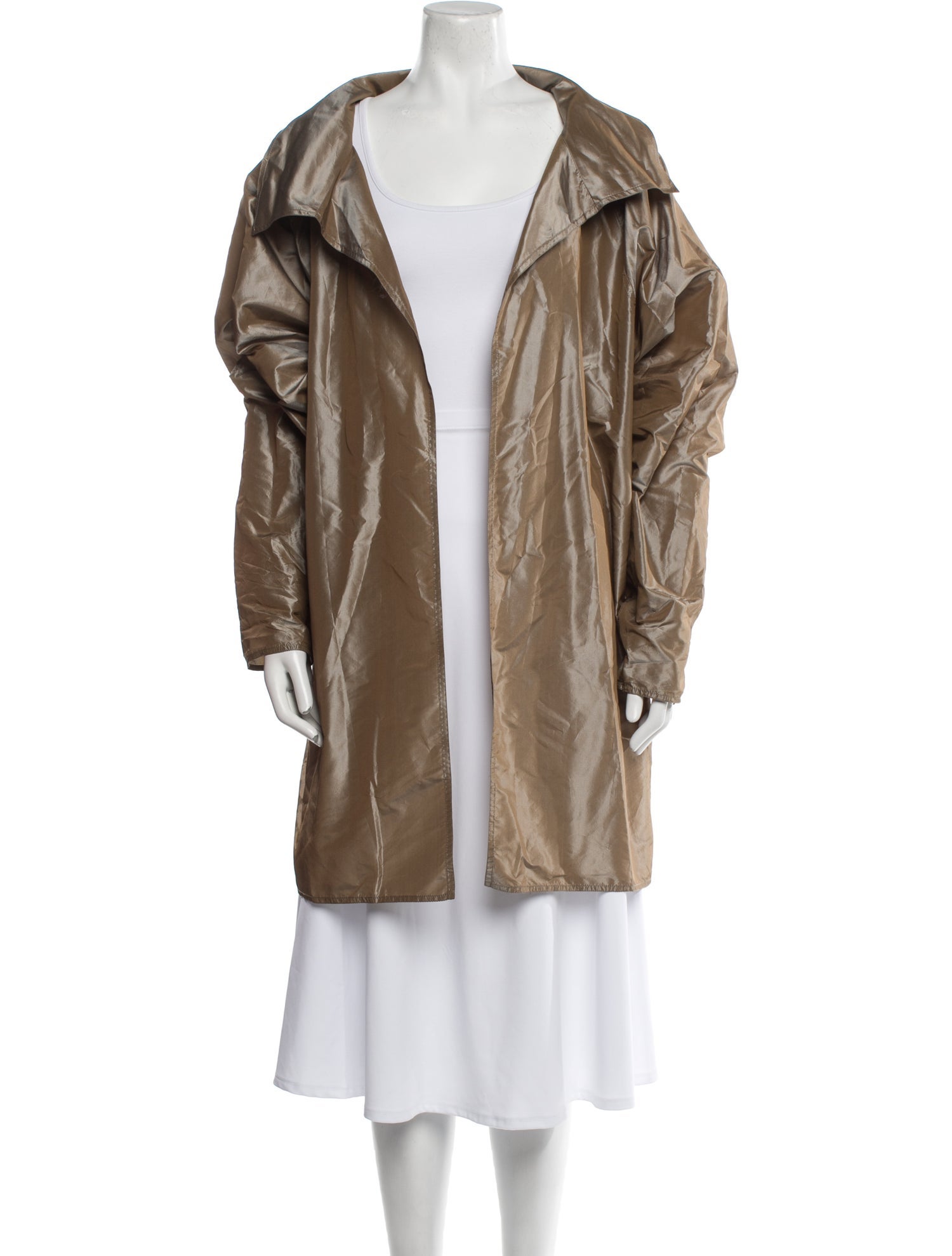 Zoran Silk Faux Fur Coat