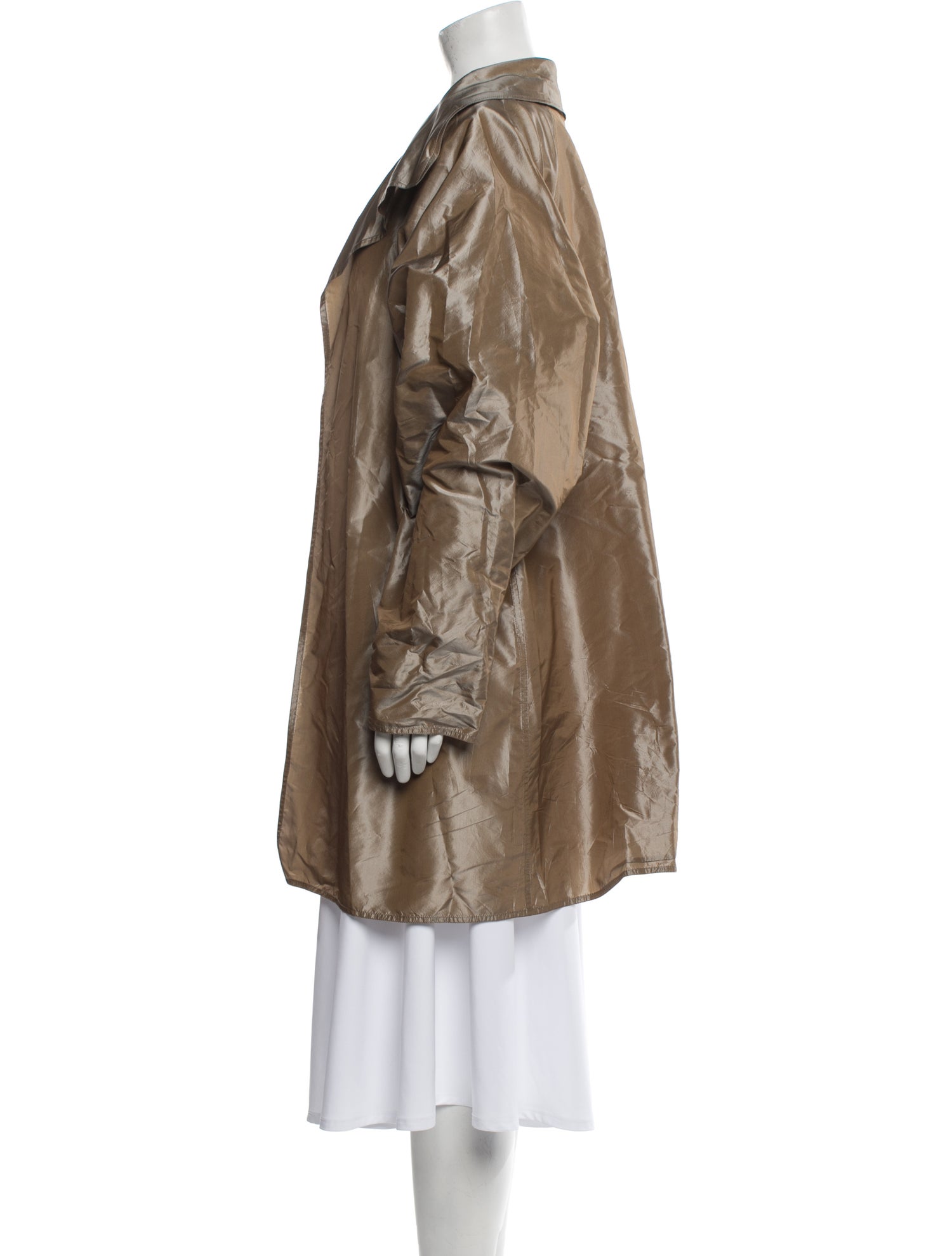 Zoran Silk Faux Fur Coat