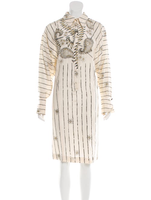 Zandra Rhodes Silk Shirt Dress black