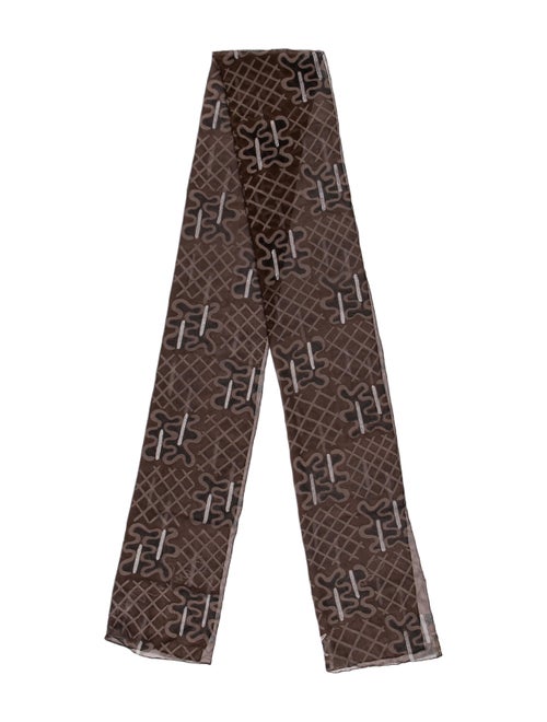 Zandra Rhodes Printed Scarf Brown