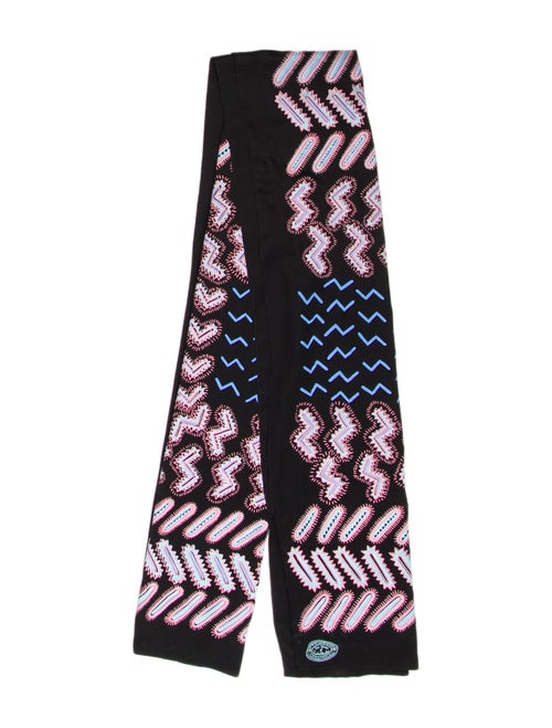 Zandra Rhodes Silk Printed Scarf black