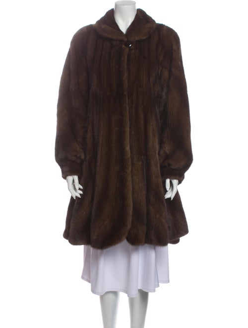 Zandra Rhodes Fur Coat Brown