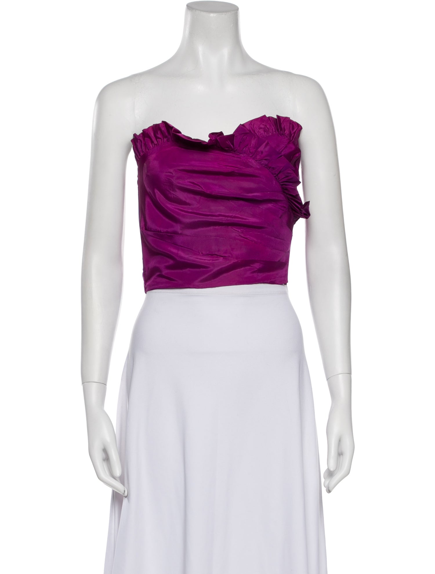 Zandra Rhodes Strapless Crop Top