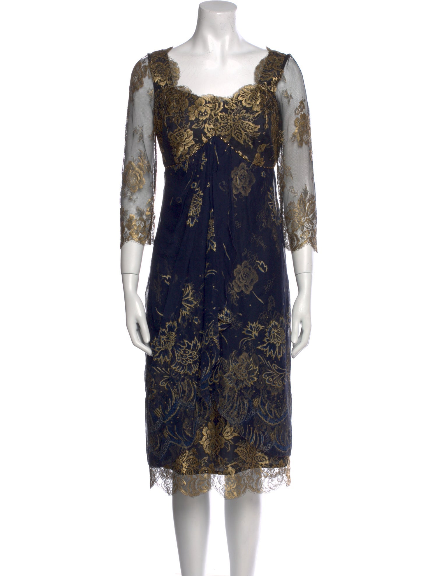 Zandra Rhodes Vintage Midi Length Dress