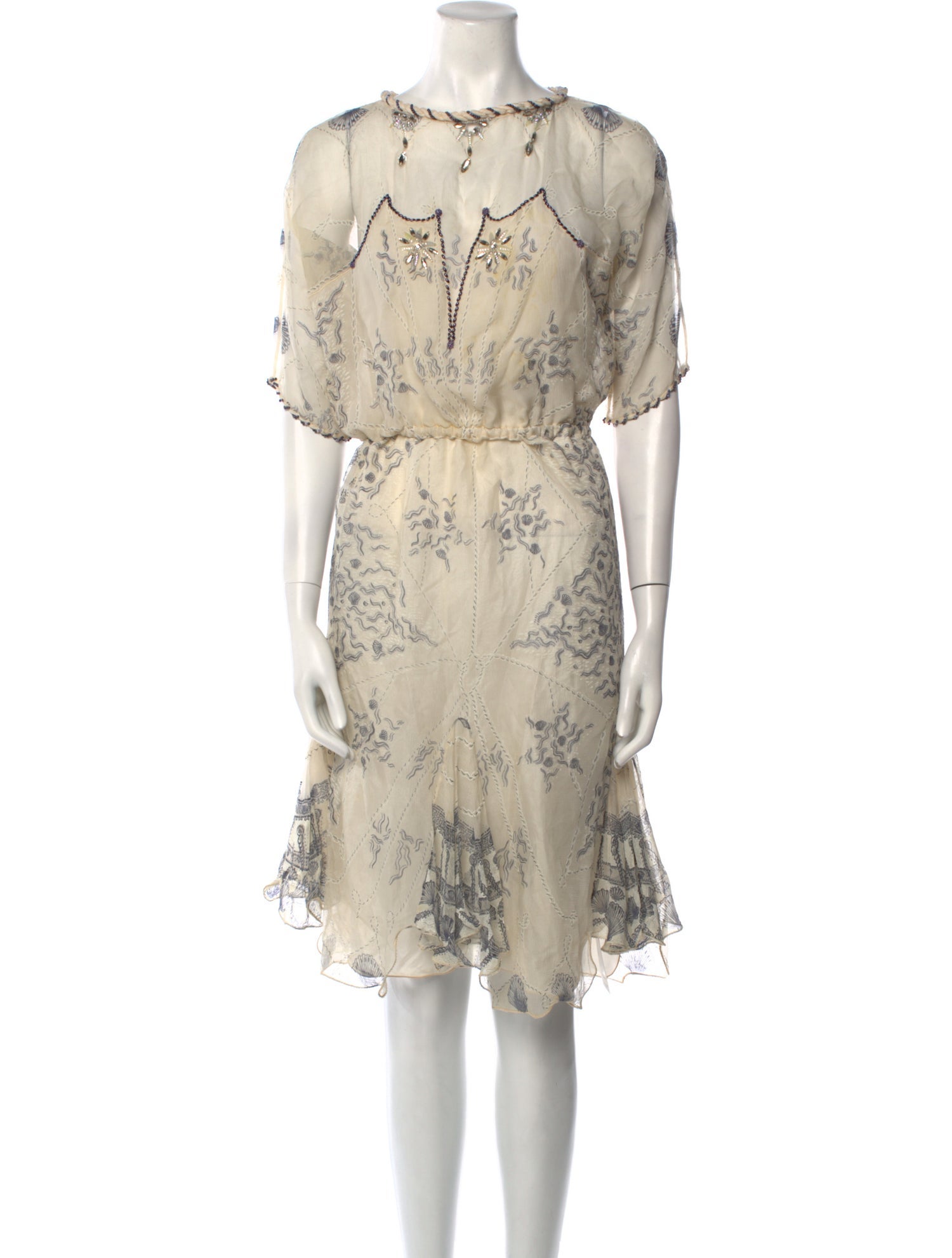 Zandra Rhodes Vintage Knee-Length Dress