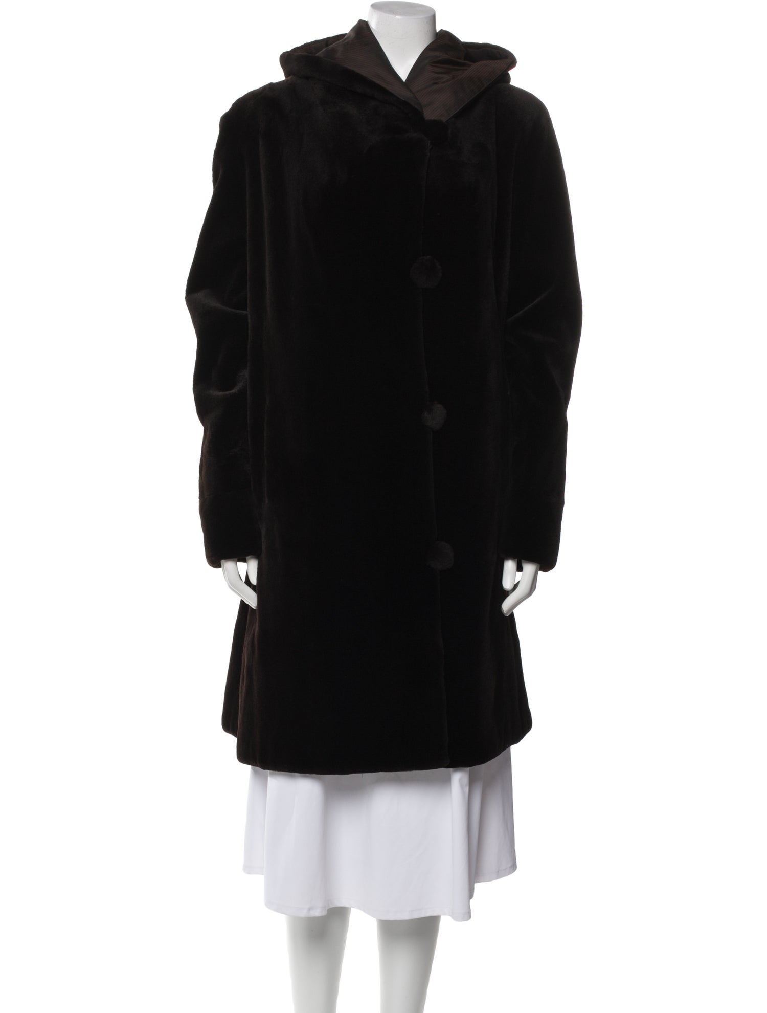 Zandra Rhodes Vintage Reversible Faux Fur Coat