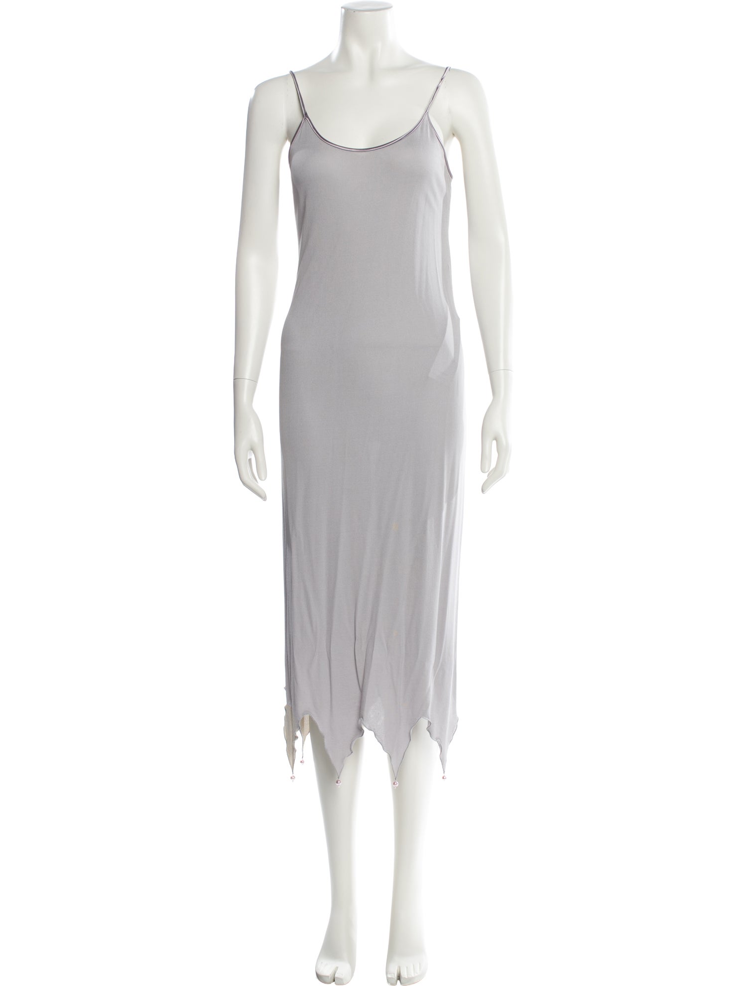 Zandra Rhodes Scoop Neck Long Dress