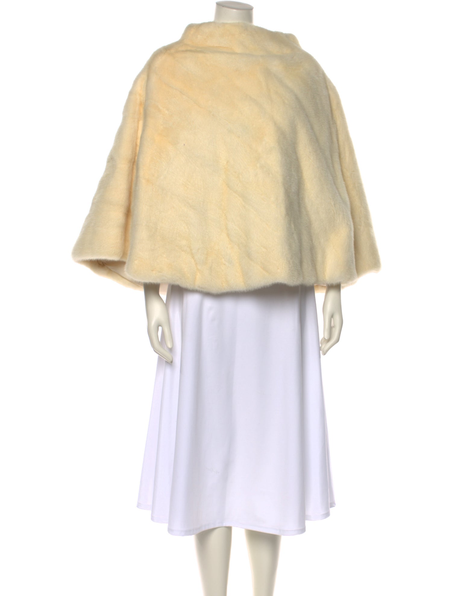 Zandra Rhodes Mink Mock Neck Sweater