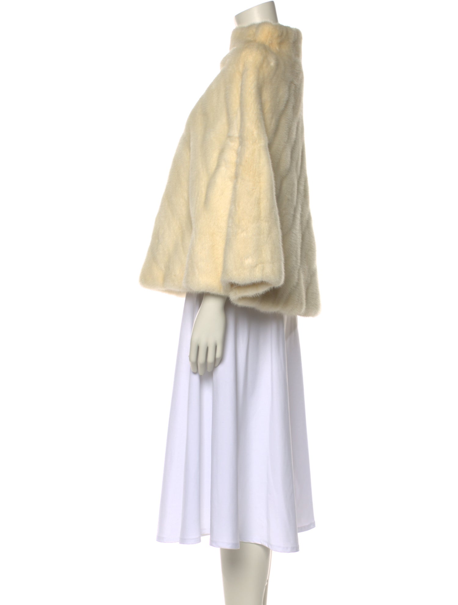 Zandra Rhodes Mink Mock Neck Sweater