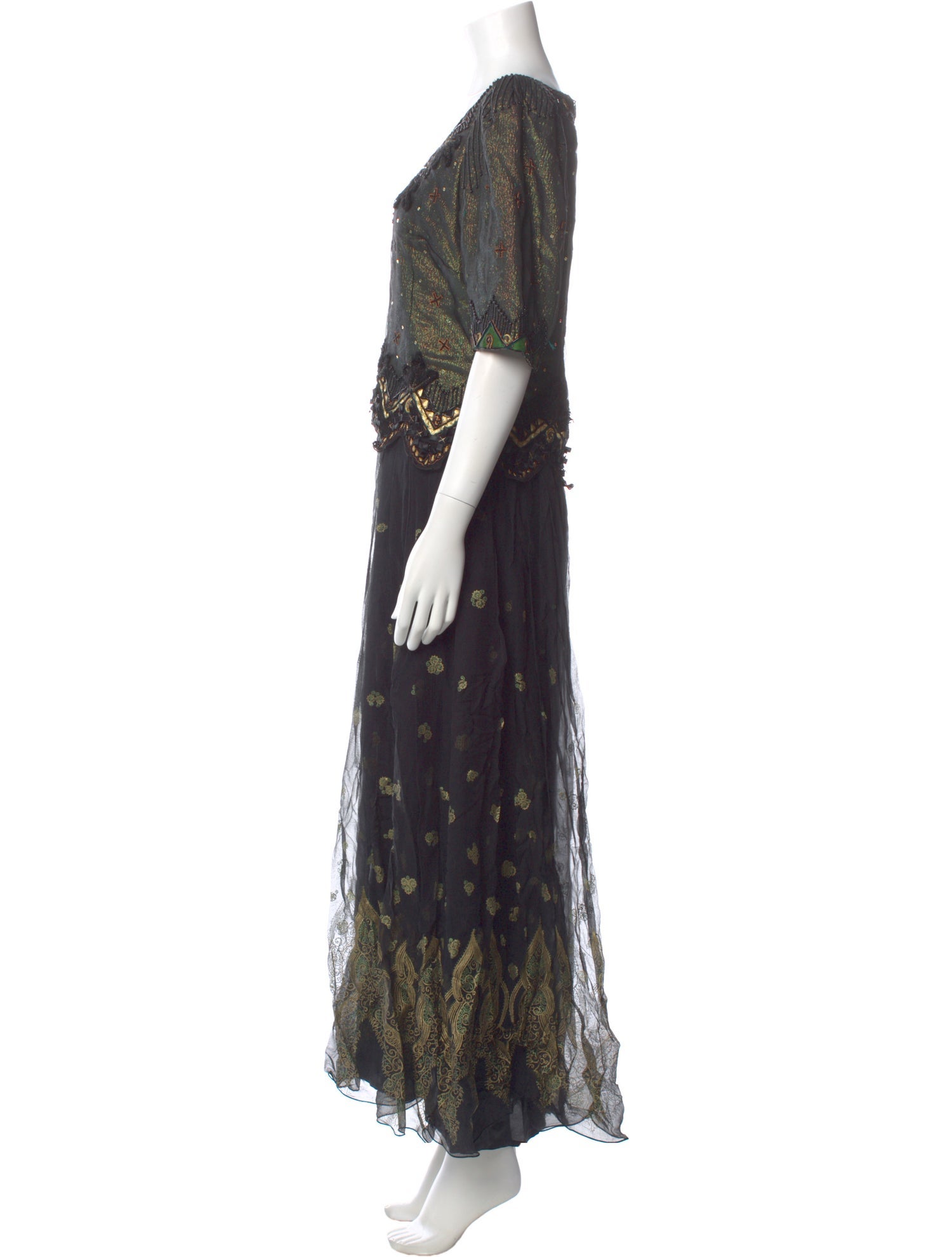 Zandra Rhodes Printed Long Dress