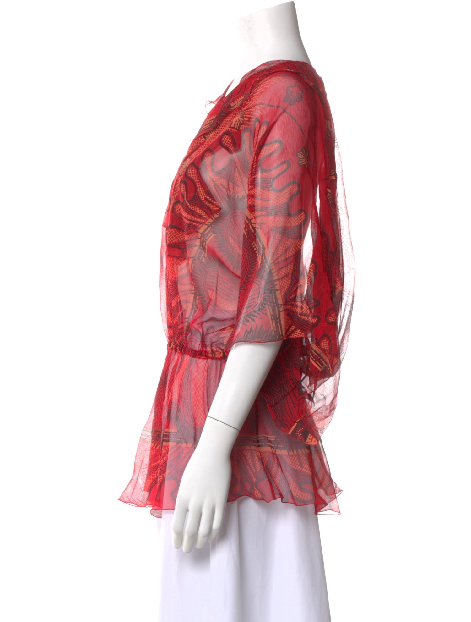 Zandra Rhodes Silk Patterned Blouse