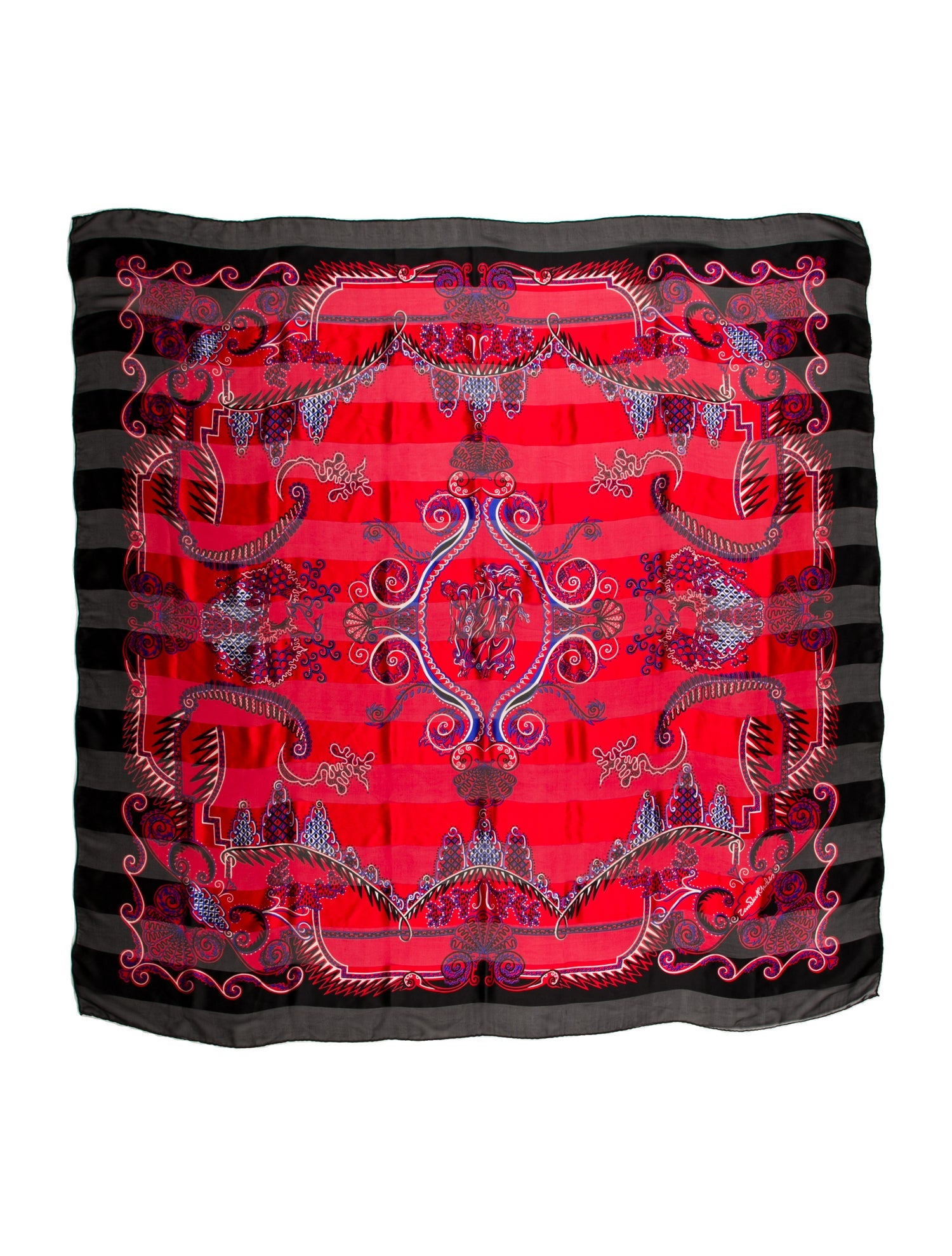 Zandra Rhodes Silk Printed Scarf