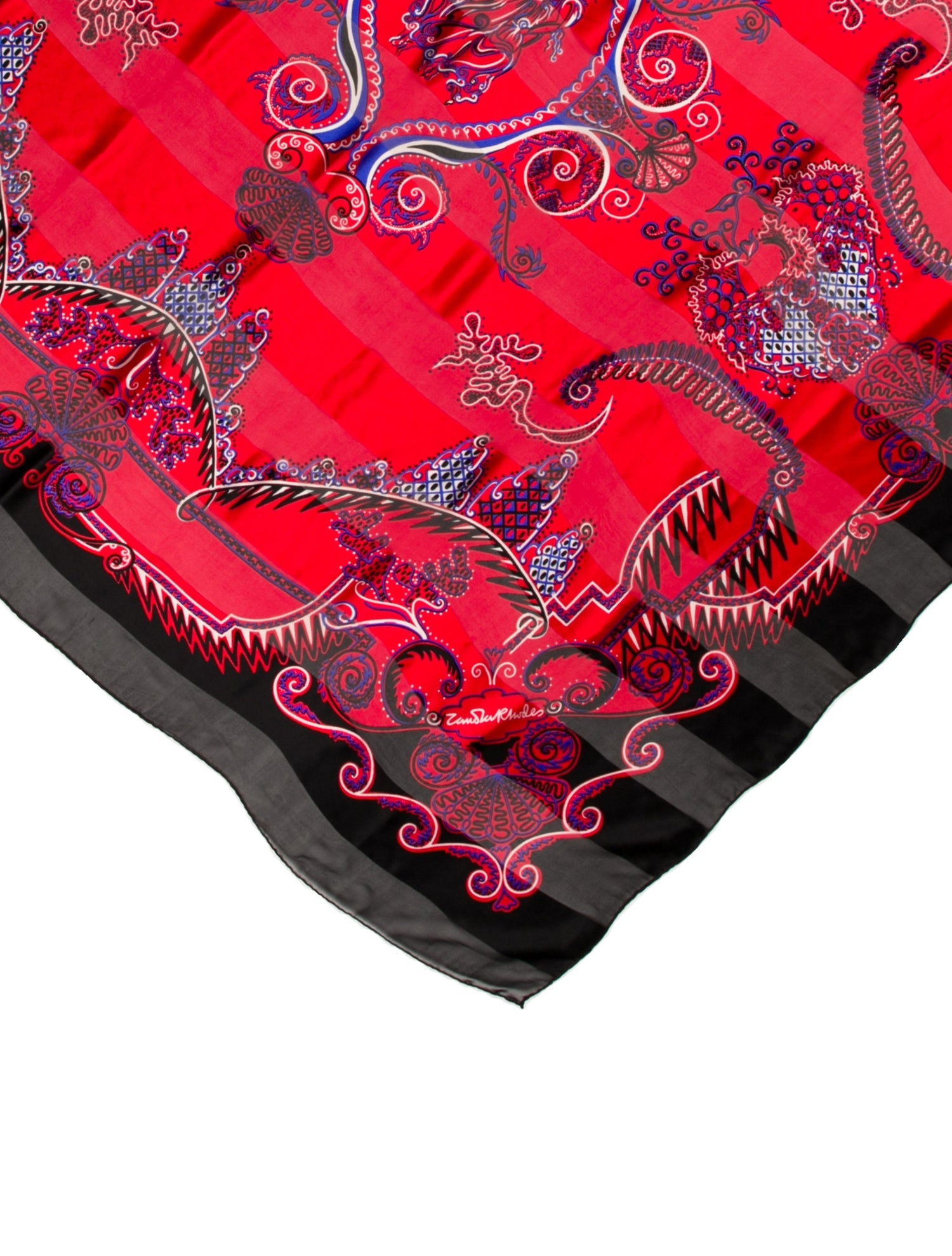 Zandra Rhodes Silk Printed Scarf