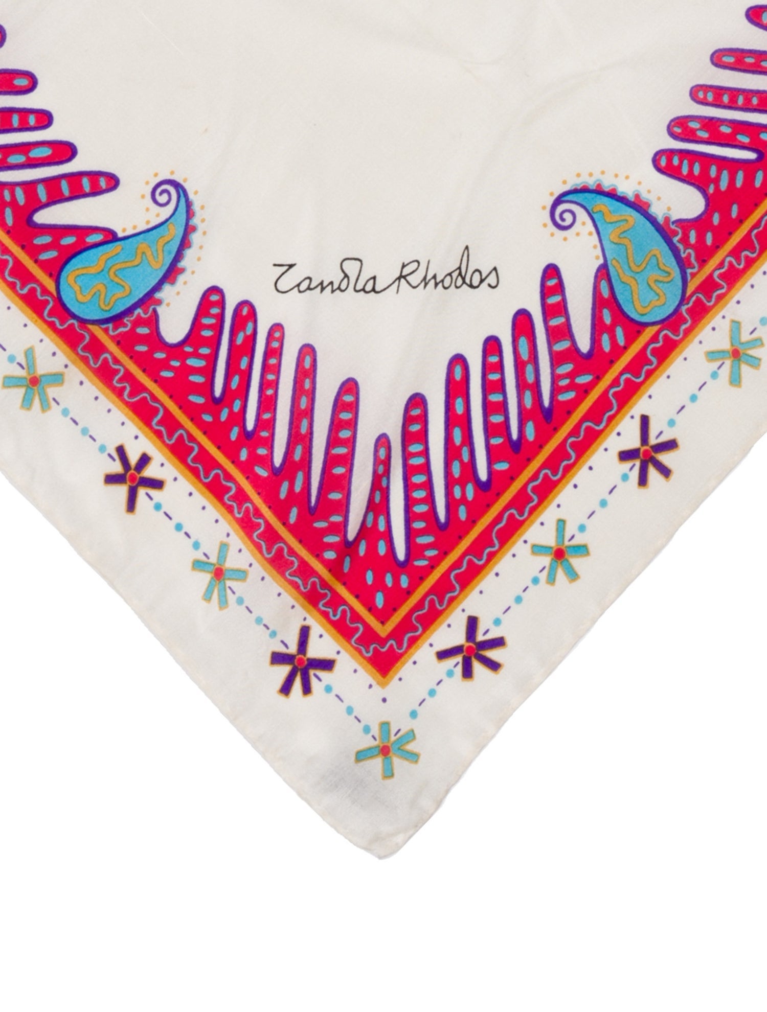 Zandra Rhodes Silk Vintage Scarf