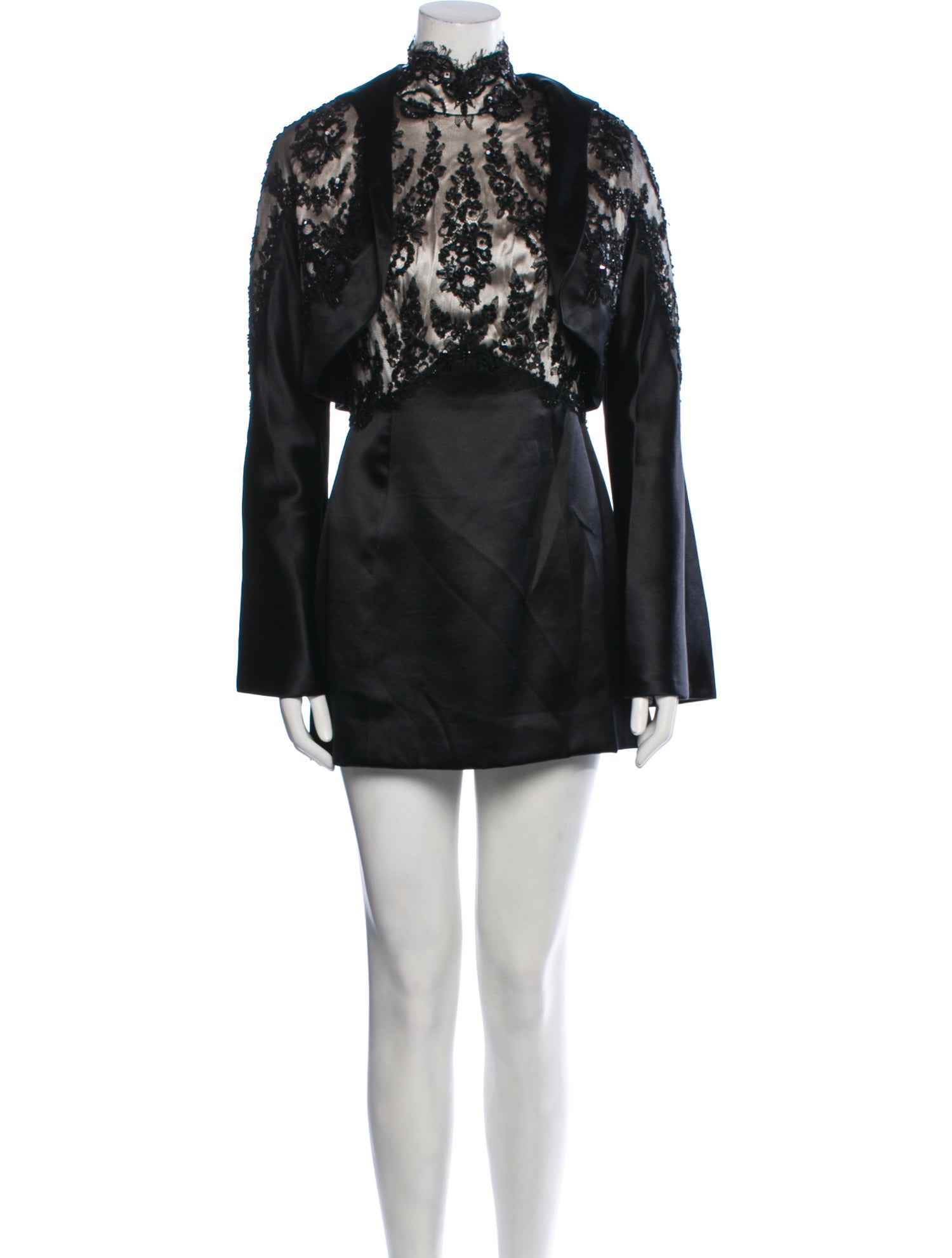 Zuhair Murad Mock Neck Mini Dress