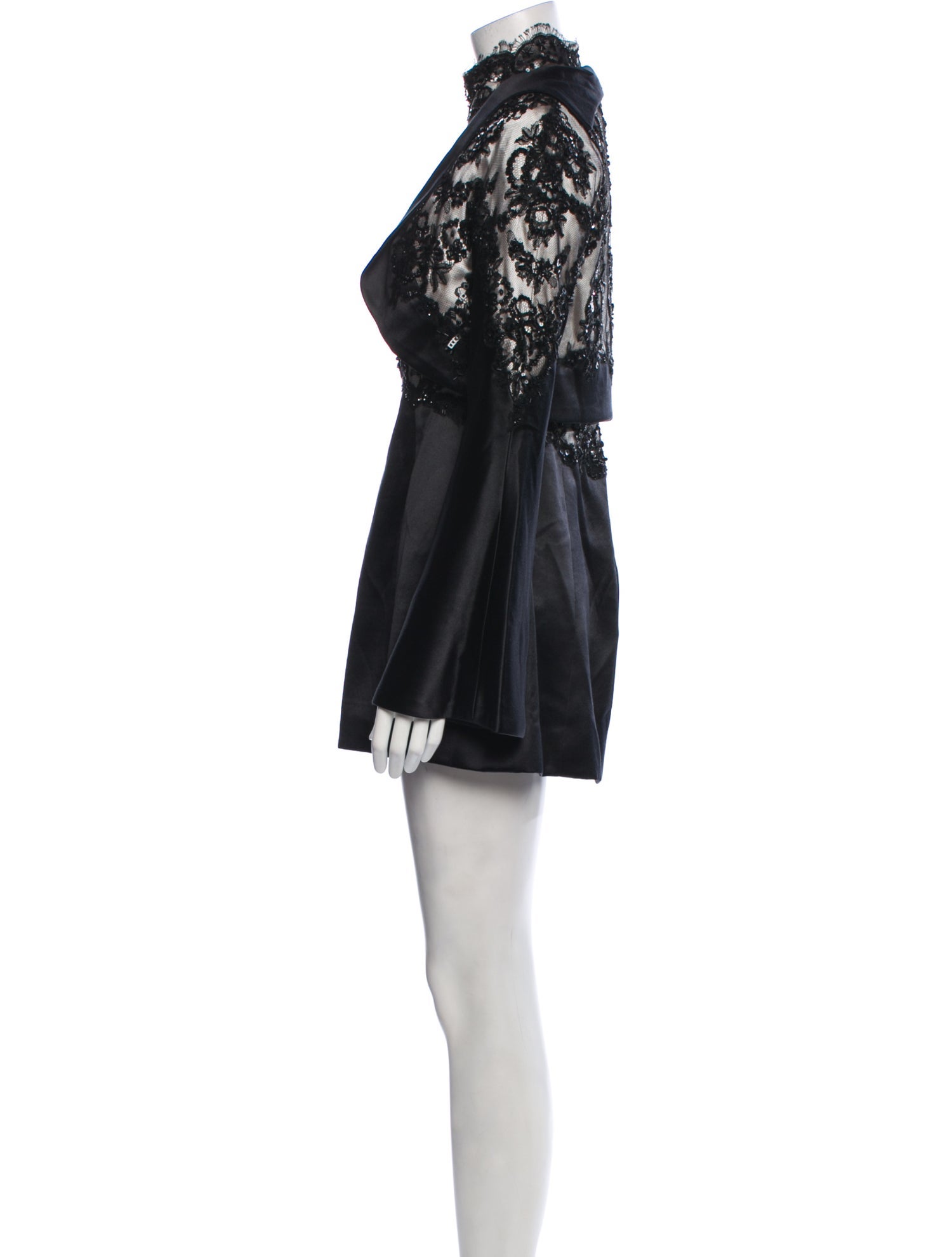 Zuhair Murad Mock Neck Mini Dress