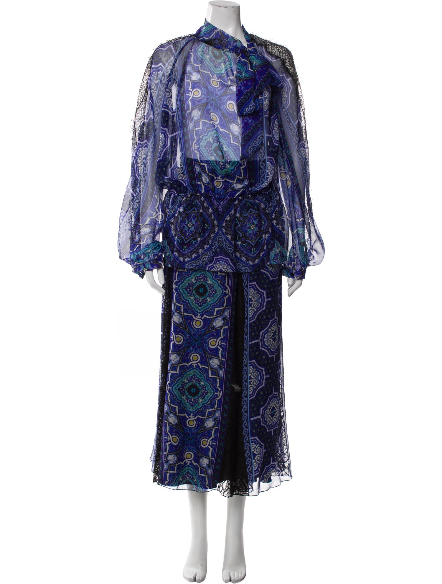 Zuhair Murad Silk Printed Skirt Set