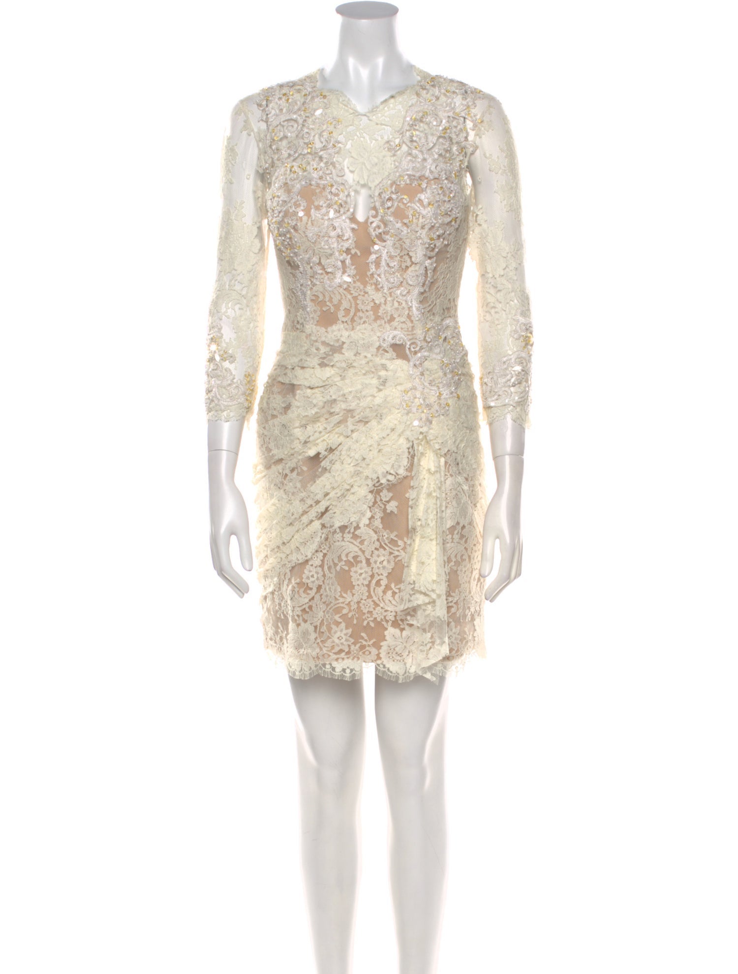 Zuhair Murad Lace Pattern Mini Dress