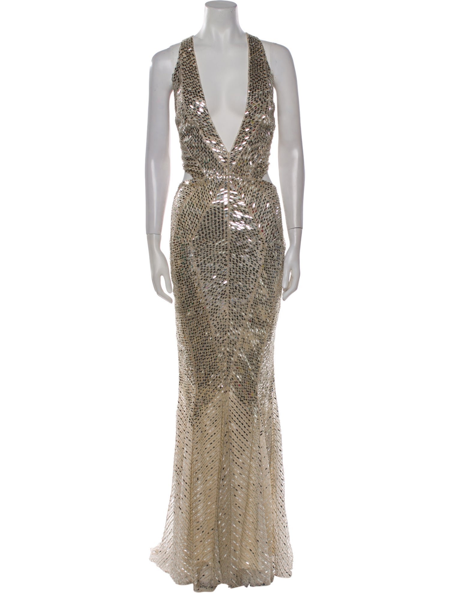 Zuhair Murad V-Neck Long Dress