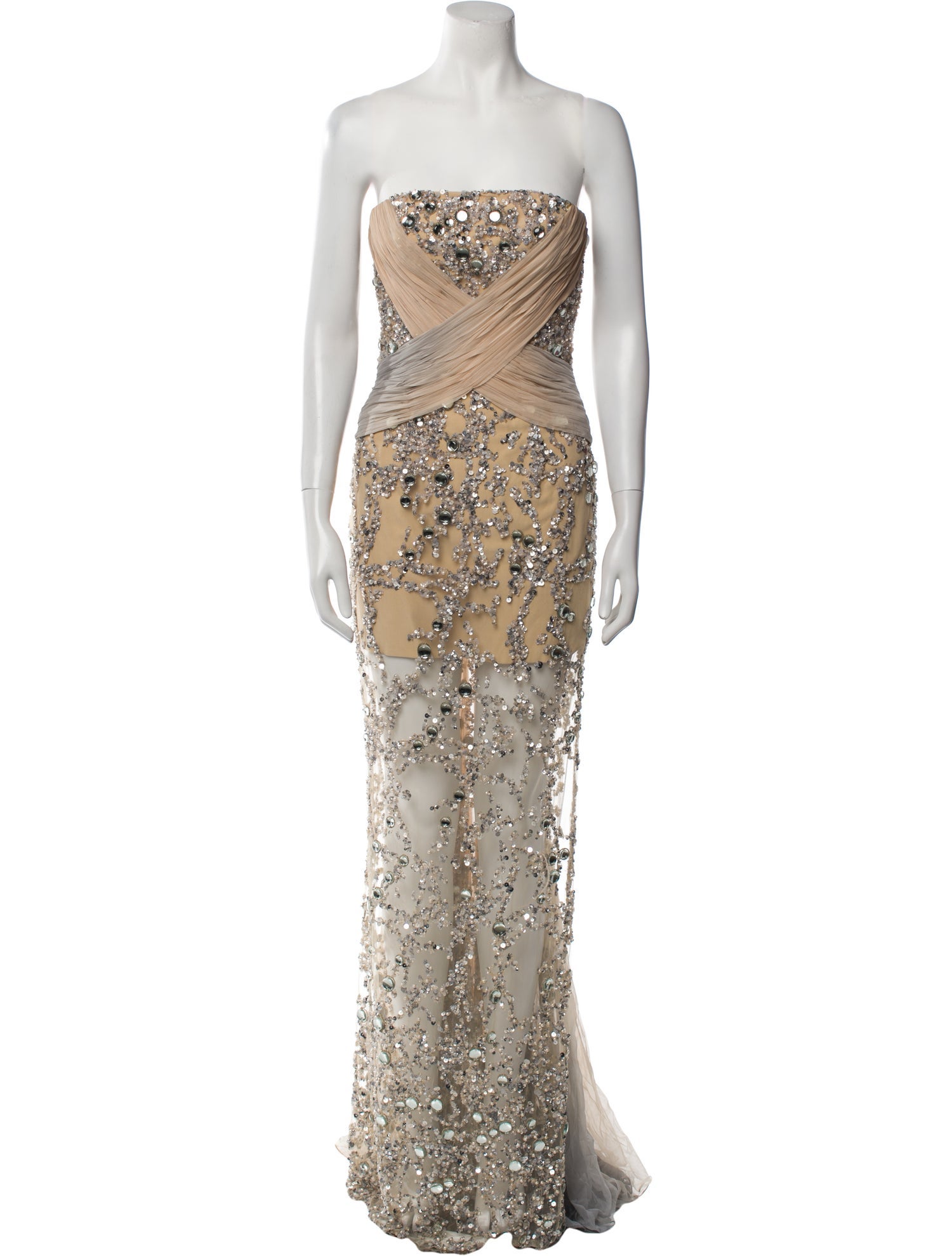 Zuhair Murad Lace Pattern Long Dress